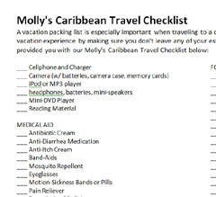 Click here for Molly's Caribbean Travel Checklist